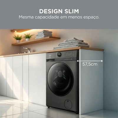 Lava E Seca Midea 11Kg MF201D110WB/GK Titanium 110V