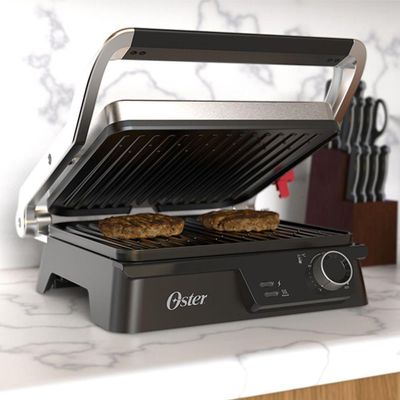 Grill Elétrico Multiuso Inox Oster 2 Em 1 110V