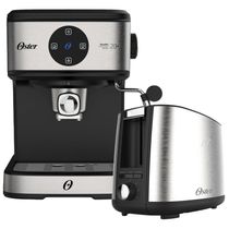 Kit Espresso Oster - Cafeteira Double E Torradeira Inox 220V