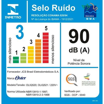 Liquidificador Oster Power Preto 2,2L 110V