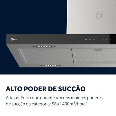 Coifa De Ilha Oster Inox Touch Control 90cm 110V