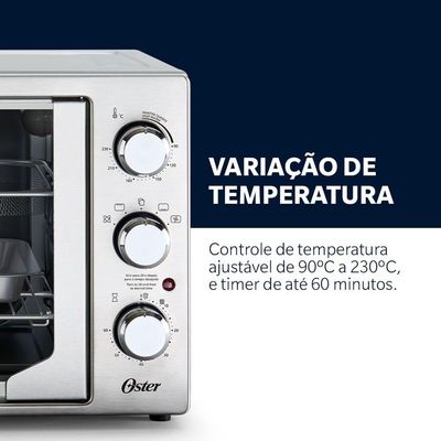 Forno e Fritadeira Sem Óleo Oster 42L French Door 2 Em 1 110V