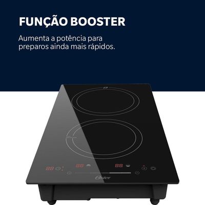 Cooktop De Indução 2 Bocas Oster Touch Screen 2 Em 1 110V