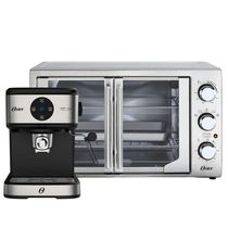 Kit Cafeteira Espresso Double E Forno e Fritadeira 42L French Door Oster 220V