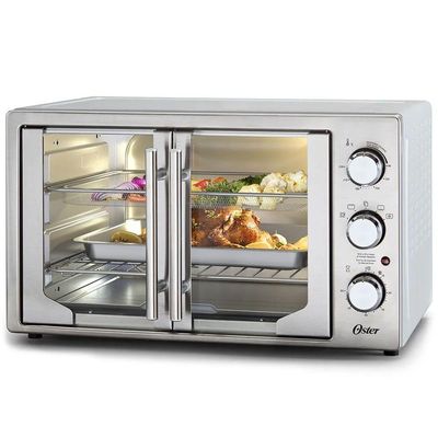 Kit Cafeteira Espresso Double E Forno e Fritadeira 42L French Door Oster 220V