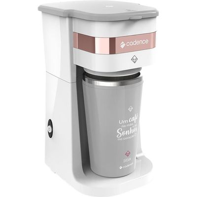 Cafeteira Elétrica Cadence Dream Rosé Gold Com Copo Térmico 220V