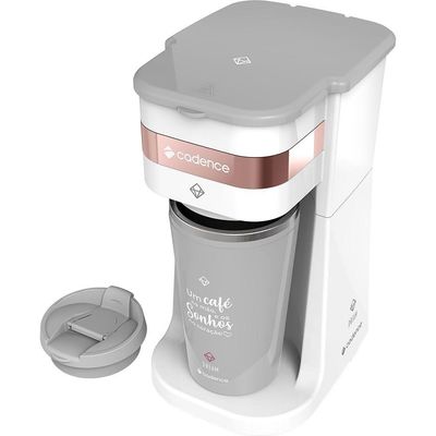 Cafeteira Elétrica Cadence Dream Rosé Gold Com Copo Térmico 220V