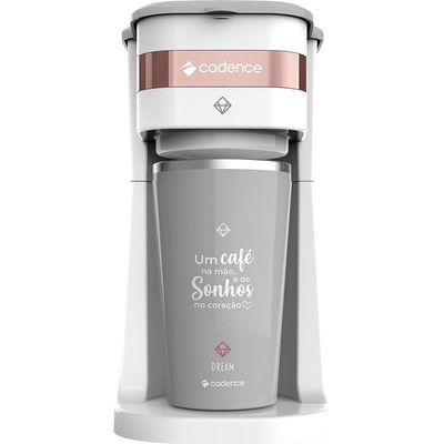 Cafeteira Elétrica Cadence Dream Rosé Gold Com Copo Térmico 220V