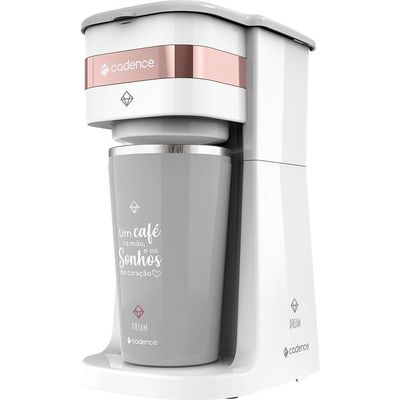 Cafeteira Elétrica Cadence Dream Rosé Gold Com Copo Térmico 220V