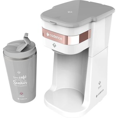 Cafeteira Elétrica Cadence Dream Rosé Gold Com Copo Térmico 220V