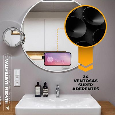 Kit Capa Crystal Slim para Iphone 16 Ventosa Preta - Gshield