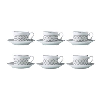 Jogo de xícaras café em porcelana Noritake Eternal Palace 6 peças
