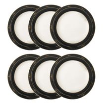 Jogo de pratos rasos em porcelana Strauss Chees 28cm 6 peças