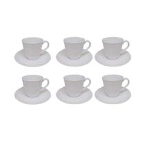 Jogo de xicaras café em porcelana Noritake Cher Blanc 6 peças