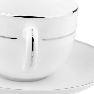 Jogo de jantar em porcelana L'hermitage Magesty Silver 42 peças