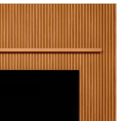 Painel Ripado Para Tv 75 Pol. Com Bancada 258cm Prime Plus L06 Nature-off White - Mpozenato