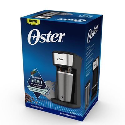 Cafeteira Oster 2Day Inox 2 Em 1 Com Copo Térmico 220V