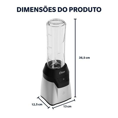 Blender Power Inox Oster Com 2 Jarras To Go 220V