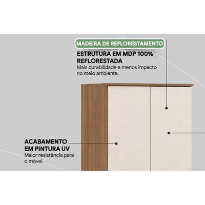 Armário Multiuso Casal Viena c/ 2 Portas Cafe Touch - Demóbile