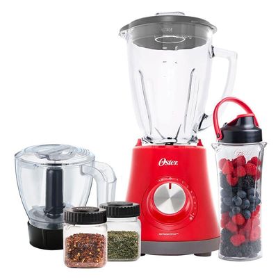 Kit Oster Super Chef Liquidificador E Acessórios Vermelho 110V