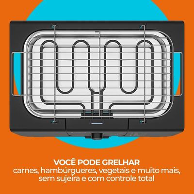 Churrasqueira Elétrica Cadence Grill Menu 110V