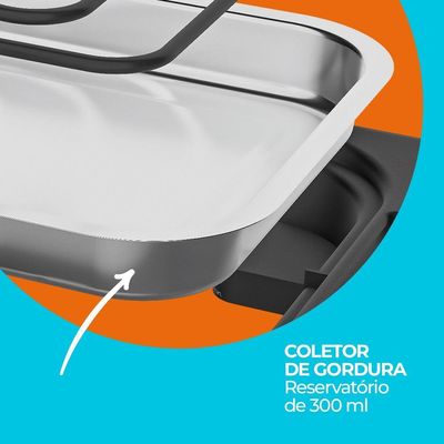 Churrasqueira Elétrica Cadence Grill Menu 110V