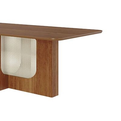 Mesa de Sala Jantar Louise c/ Tampo Madeirado 160x80cm Cinamomo - Cimol