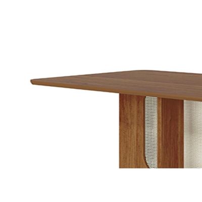 Mesa de Sala Jantar Louise c/ Tampo Madeirado 160x80cm Cinamomo - Cimol