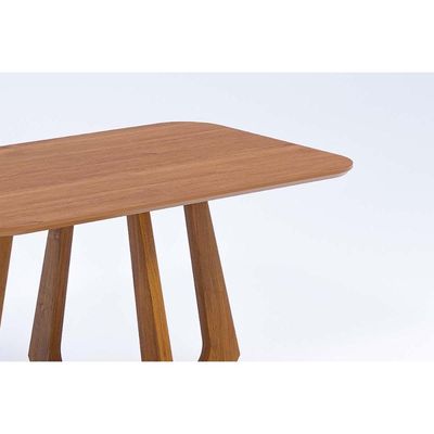 Mesa de Sala Jantar Bromélia Natuame c/ Tampo Madeirado 130x80cm Carvalho/Cinamomo - Cimol