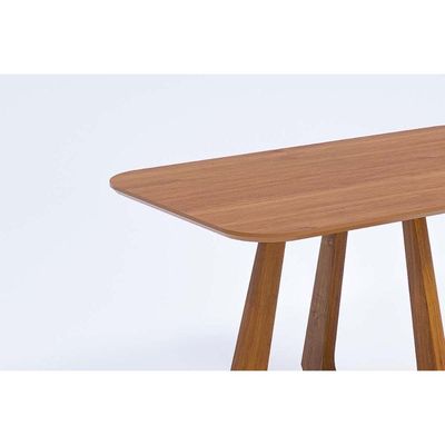 Mesa de Sala Jantar Bromélia Natuame c/ Tampo Madeirado 130x80cm Carvalho/Cinamomo - Cimol