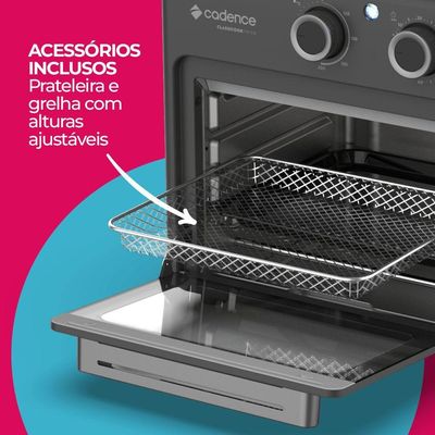 Fritadeira 9L Cadence Classicook Forno E Fryer 2 Em 1 220V