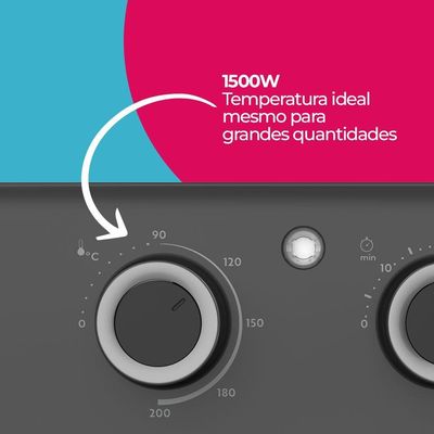 Fritadeira 9L Cadence Classicook Forno E Fryer 2 Em 1 220V