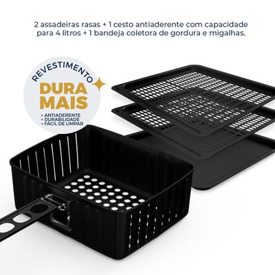 Air Fryer Oven Britânia 12L 4 em 1 1800W BFR2100 127V