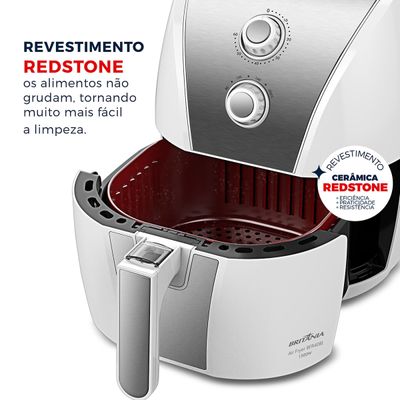 Air Fryer Britânia 5L Branca Redstone 1500W BFR40BI 220V