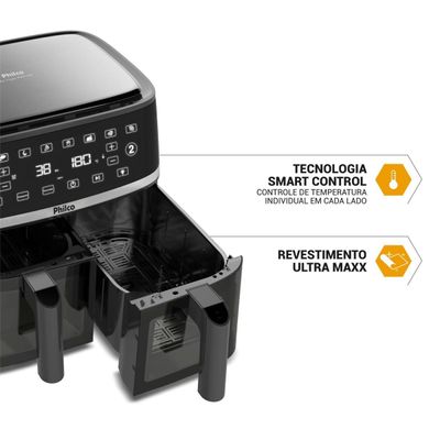 Air Fryer Philco 10L Cesto Duplo 2000W PAF10A 127V