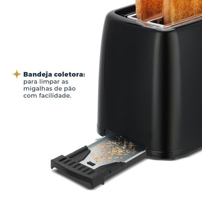 Torradeira Britânia 6 Níveis de Tostagem 700W BTR05A 220V