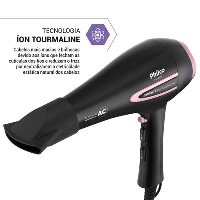 Secador de Cabelo com Íons Tourmaline 2100W Philco PSA3250 220V