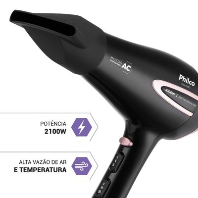 Secador de Cabelo com Íons Tourmaline 2100W Philco PSA3250 220V