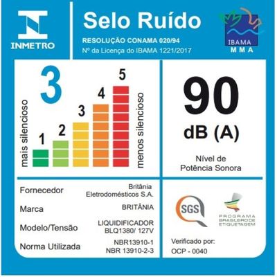 Liquidificador Britânia BLQ1380P Pro Maxx 6 Inox 3L 1200W 220V