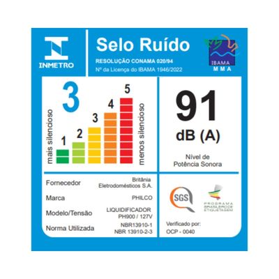 Liquidificador Philco PH900 Preto 1200W 220V