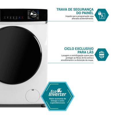 Lava e Seca 11Kg Philco Inverter Plus 16 Programas PLS10B 127V