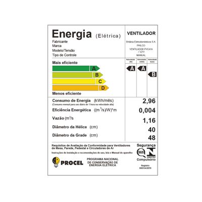 Ventilador de Coluna Philco 6 Pás 175W PVC41A 127V