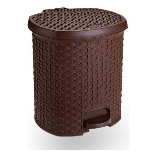 Lixeira Pedal Rattan 15 L Cozinha Banheiro Escritorio Café
