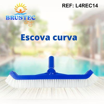 Escova Curva Com Cerdas Em Nylon Para Piscina Brustec