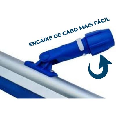 Bralimpia Rodo Twister 45 Cm Borracha Cabo Extensível 1,40m
