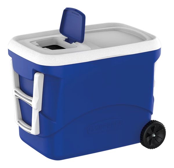 Caixa Térmica Cooler Tropical 50l Com Rodas Azul Soprano 00
