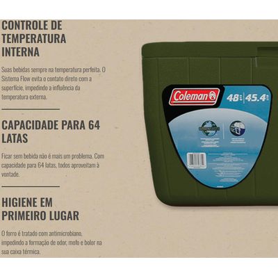 Caixa Térmica Adventure All Green 45,4l Coleman