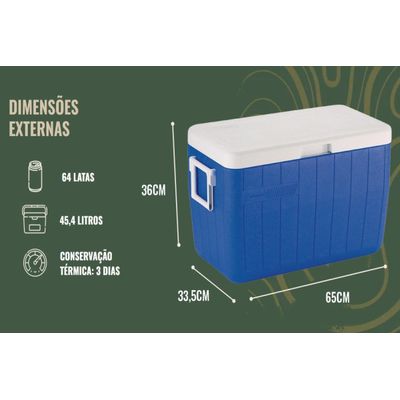 Caixa Térmica 45,4l Adventure Azul Coleman