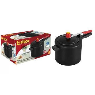 Panela Pressao 7 Lts Eiriflon Aluminio Eirilar Antiaderente Preto