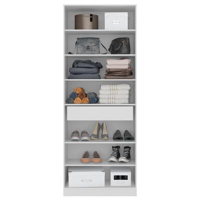 Sapateira 2 Portas Com Espelho 1 Gaveta Grife D02 Branco